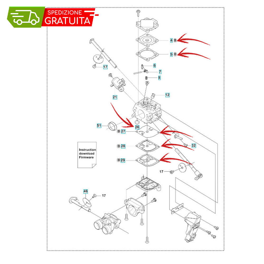 MEMBRANE CARBURATORE HUSQVARNA 562 XP