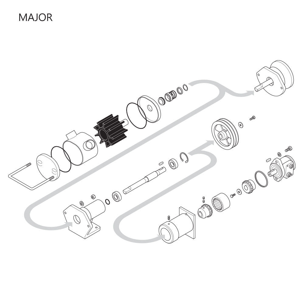 VA-MAJOR60 380V ANLAGE CE (TROCKENLAUF-SCHUTZ) 175/900 U/min