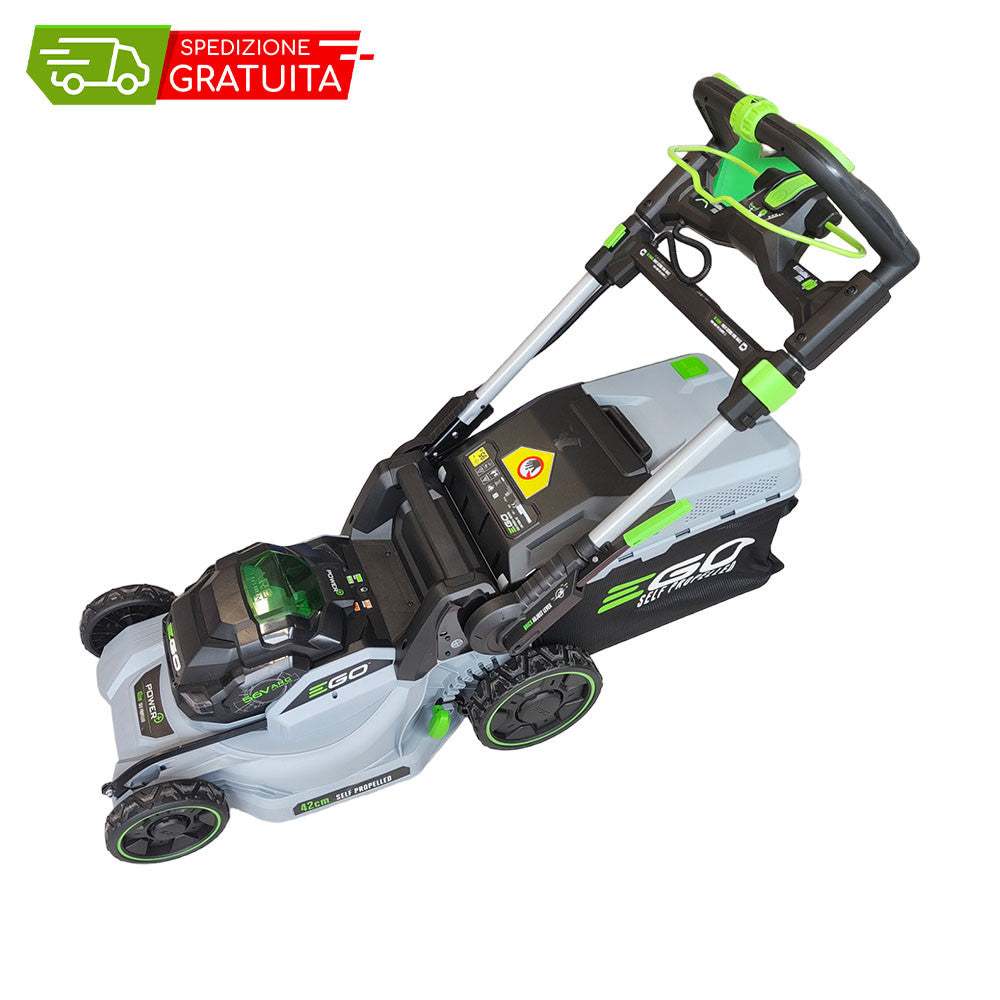KIT RASAERBA EGO LM 1702 E SP CON BATTERIA 4 AH E CARIC. STANDARD