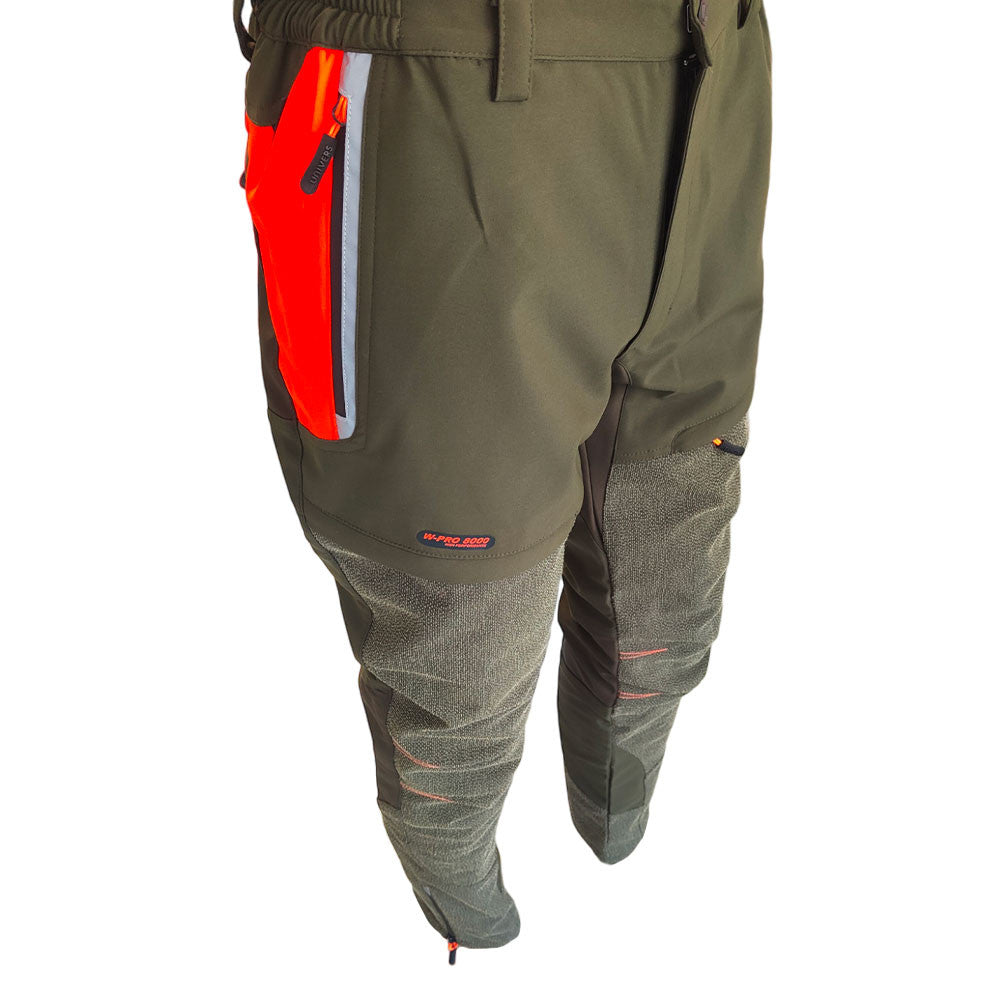 PANTALON PERFORMTEX U-TEX VERTE ORANGE