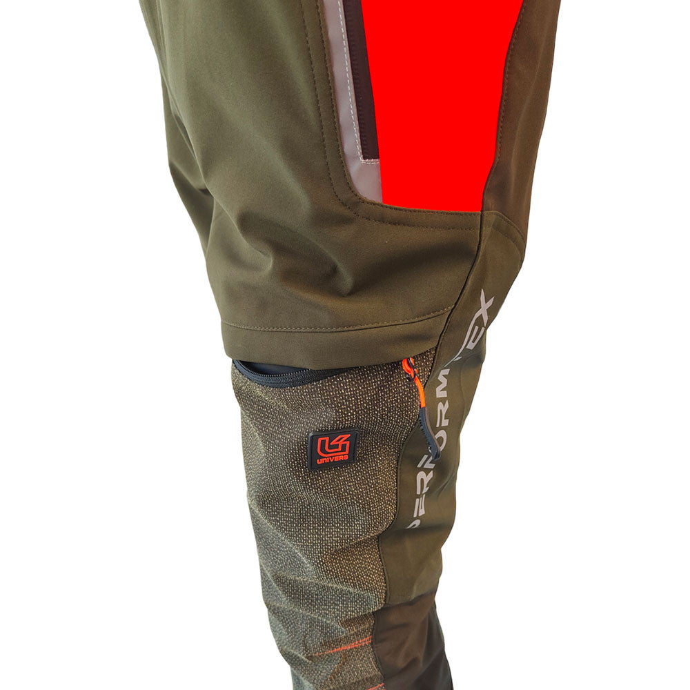 PANTALON PERFORMTEX U-TEX VERTE ORANGE