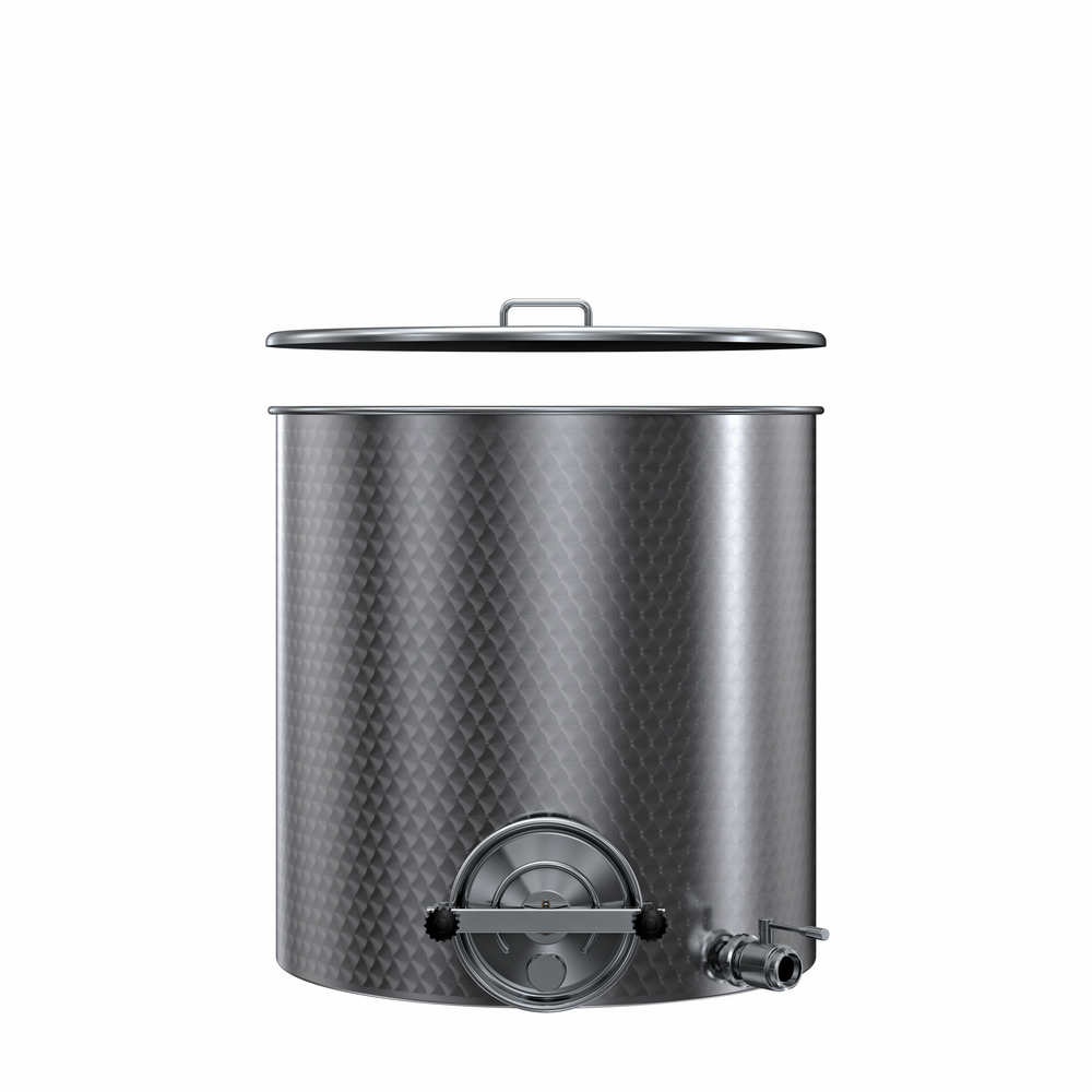 SERBATOIO INOX "OPTIONAL" LT 600 CON COPERCHIO FONDO PIANO