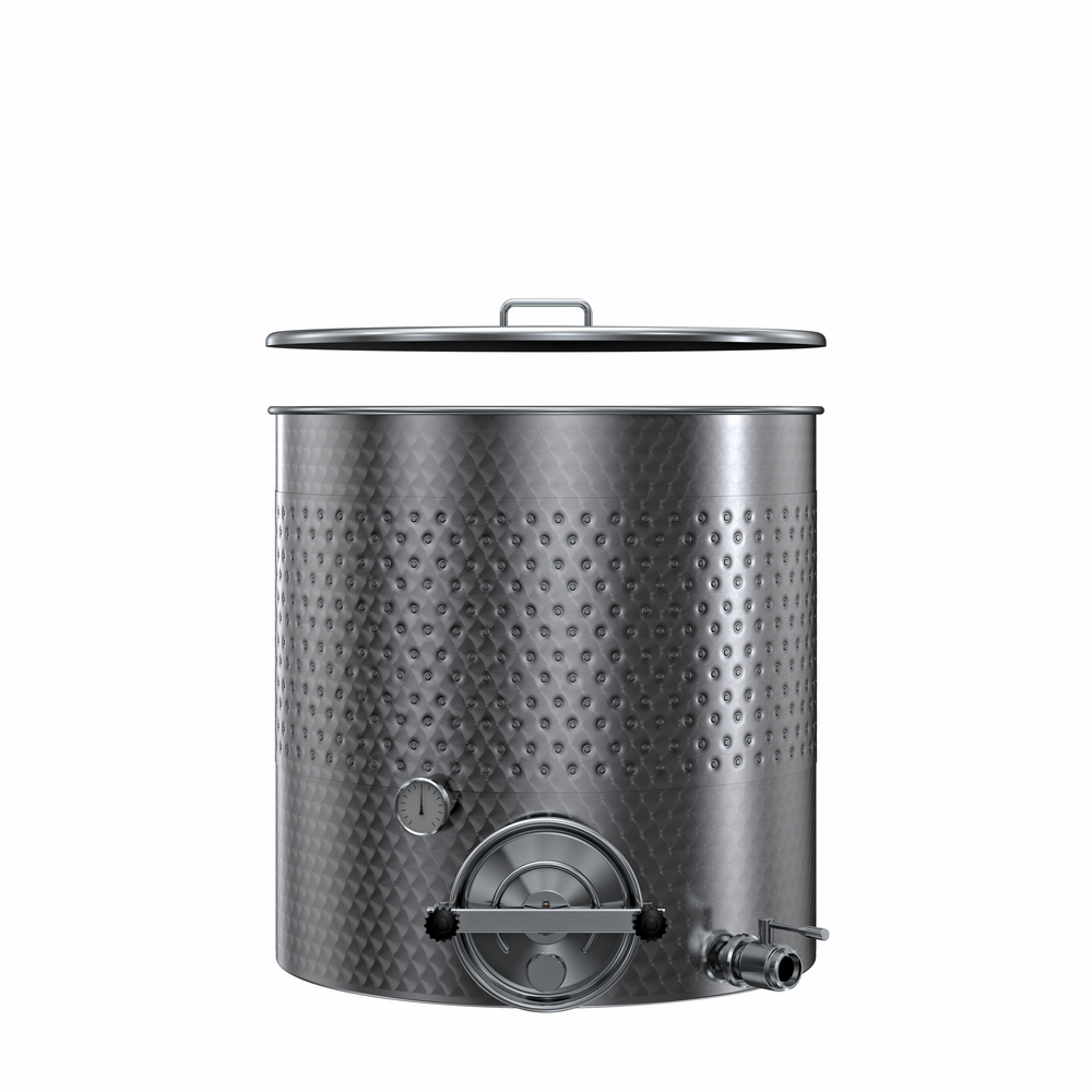SERBATOIO INOX "OPTIONAL" CON FASCIA LT 600 CON COPERCHIO FONDO PIANO