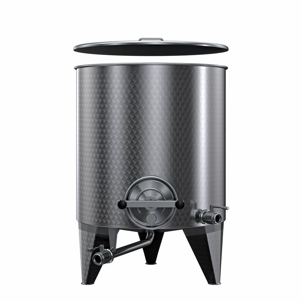 EDELSTAHLTANK "OPTIONAL" LT 500 MIT KONISCHEN DECKEL UND BODEN