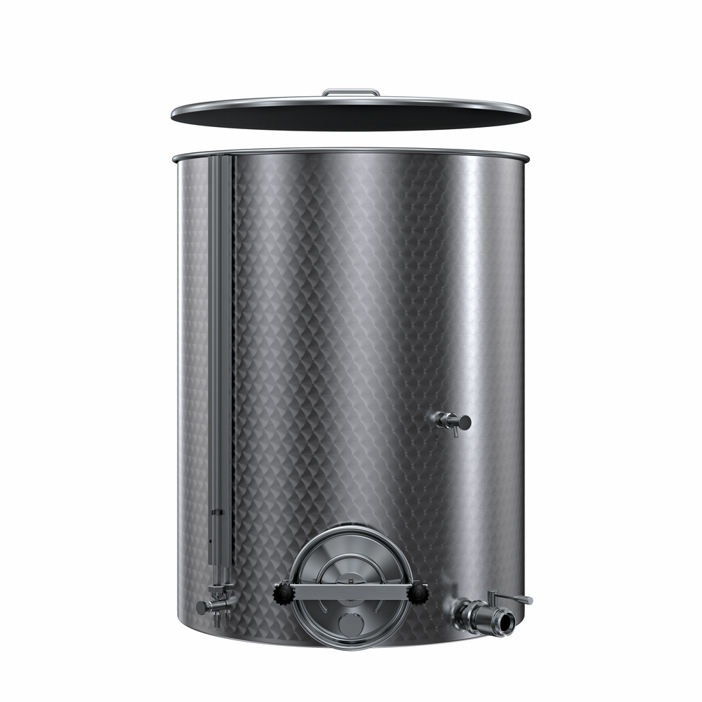 SERBATOIO INOX "OPTIONAL" LT 750 CON COPERCHIO FONDO PIANO