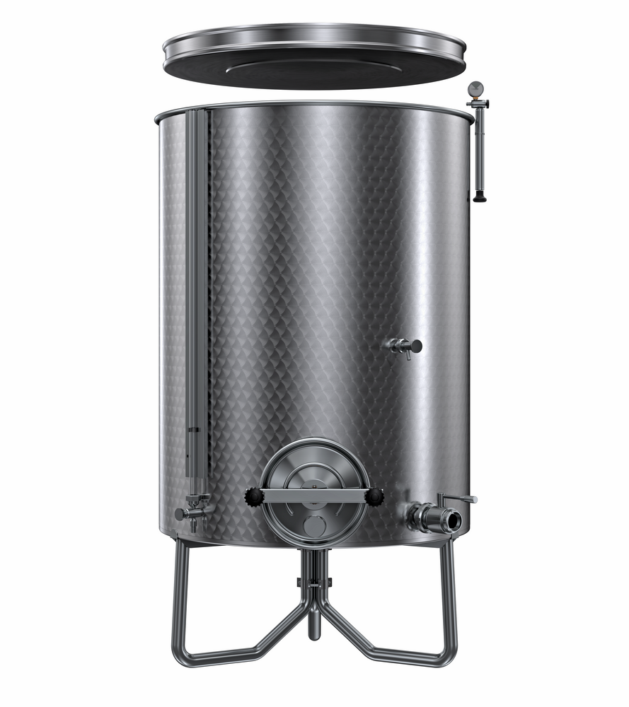 SERBATOIO INOX SEMPREPIENO AD ARIA "OPTIONAL" LT 1000 FONDO PIANO