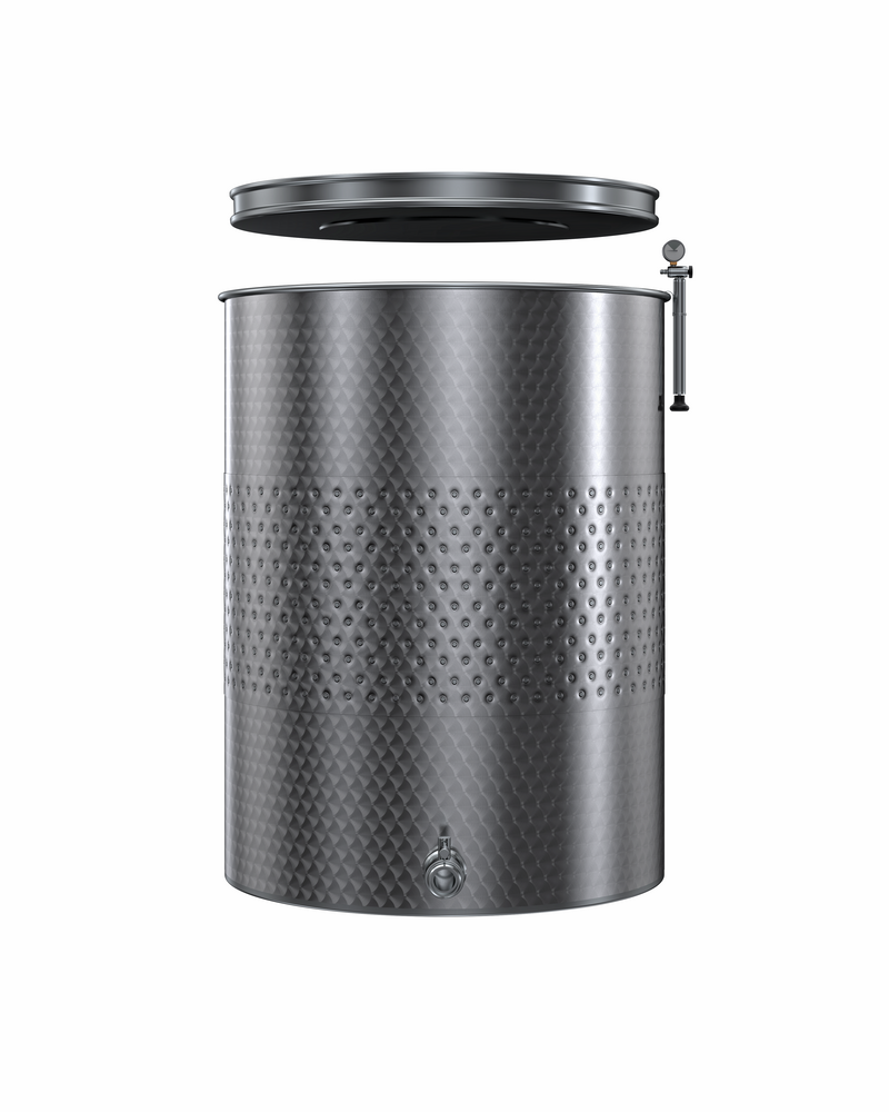 SERBATOIO INOX SEMPREPIENO AD ARIA CON FASCIA LT 750 FONDO PIANO