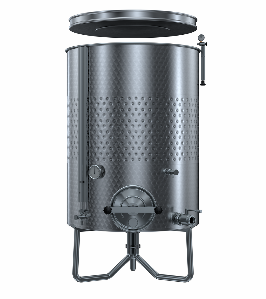 SERBATOIO INOX SEMPREPIENO AD ARIA "OPTIONAL" CON FASCIA LT 1000 FONDO PIANO