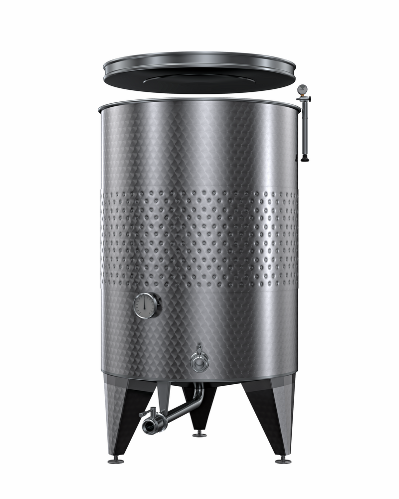 SERBATOIO INOX SEMPREPIENO AD ARIA CON FASCIA LT 400A FONDO CONICO
