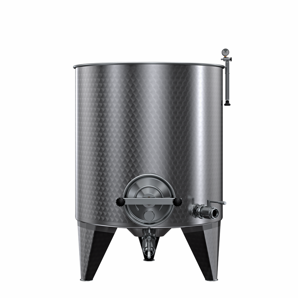 SERBATOIO INOX SEMPREPIENO AD ARIA "OPTIONAL" LT 500 FONDO BOMBATO CON PIEDI