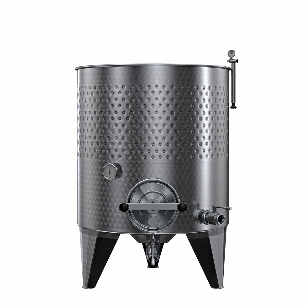 SERBATOIO INOX SEMPREPIENO AD ARIA "OPTIONAL" CON FASCIA LT 500 FONDO BOMBATO CON PIEDI