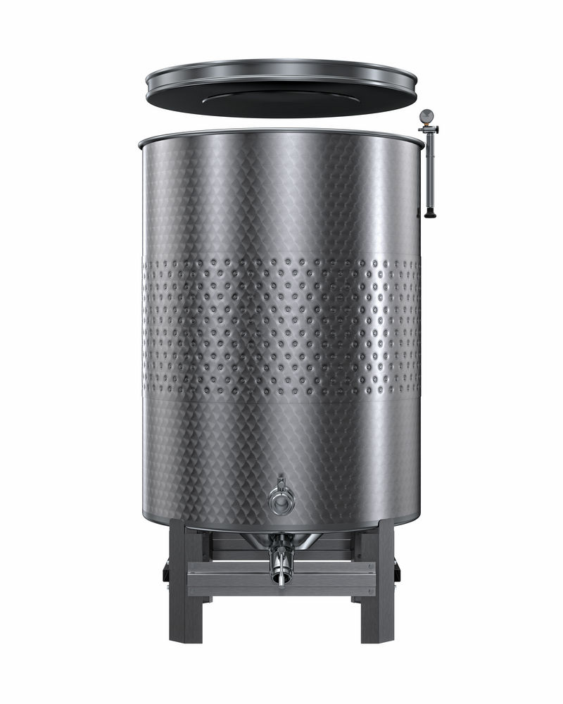 SERBATOIO INOX SEMPREPIENO AD ARIA CON FASCIA LT 500 FONDO BOMBATO