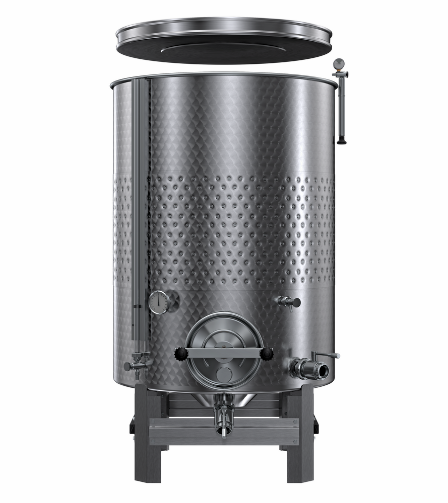 SERBATOIO INOX SEMPREPIENO AD ARIA "OPTIONAL" CON FASCIA LT 1000 FONDO BOMBATO