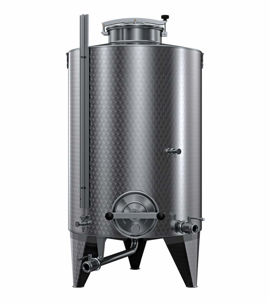 SERBATOIO INOX STOCCAGGIO "OPTIONAL" LT 750 FONDO CONICO