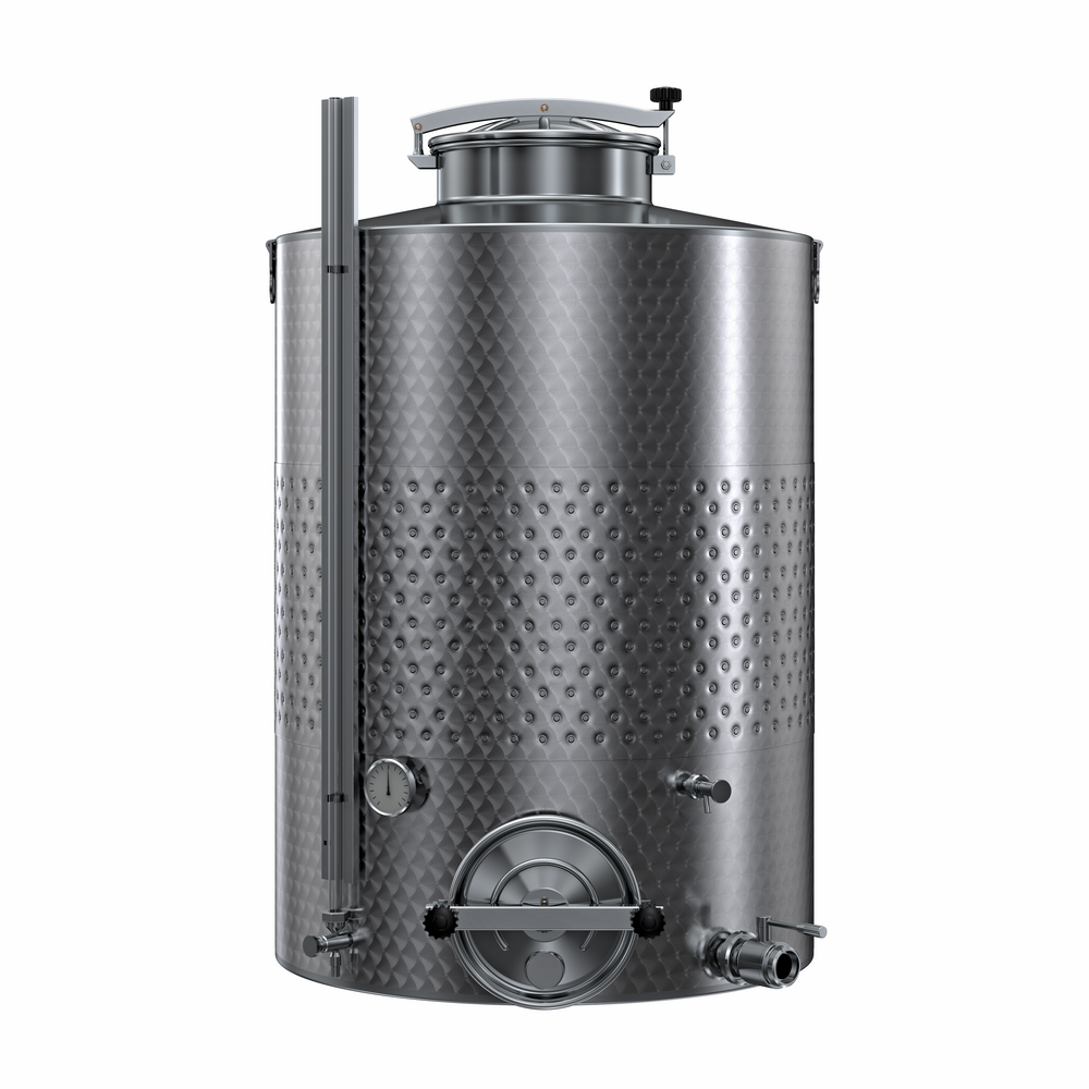 SERBATOIO INOX STOCCAGGIO "OPTIONAL" CON FASCIA LT 750 FONDO PIANO