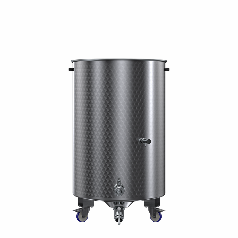 EDELSTAHLTANK MIT RÄDERN "OPTIONAL" LT 300B"S" MIT BOMBERTEM BODEN