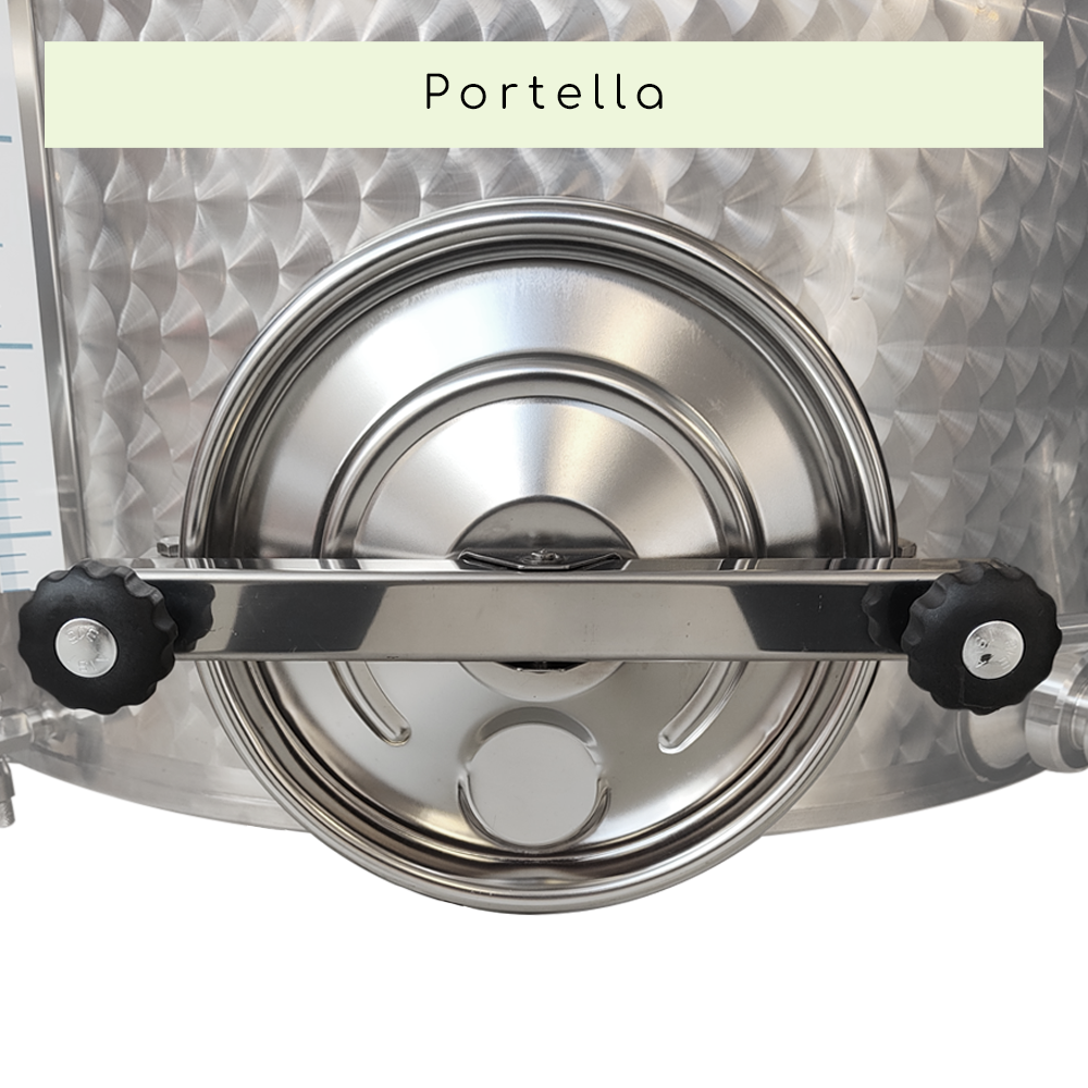 SERBATOIO INOX SEMPREPIENO AD ARIA "OPTIONAL" CON FASCIA LT 600 FONDO PIANO
