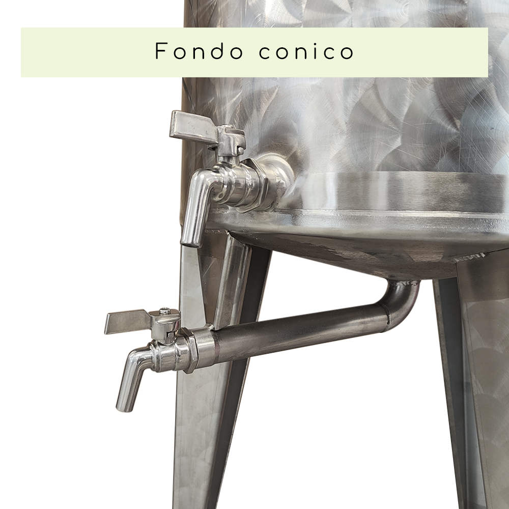 SERBATOIO INOX SEMPREPIENO AD ARIA CON FASCIA LT 400A FONDO CONICO