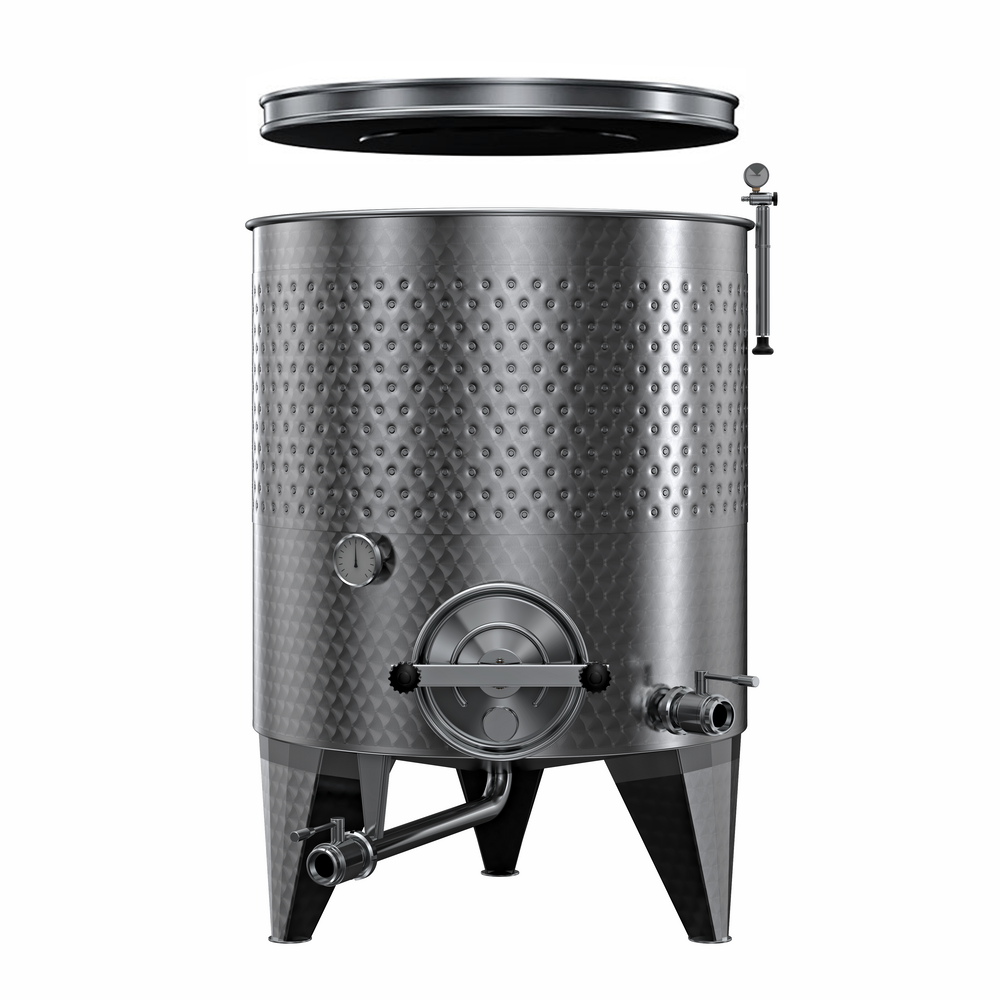 EDELSTAHL-DRUCKTANK SEMPREPIENO AD ARIA "OPTIONAL" MIT LT 500 KONISCHER BODEN