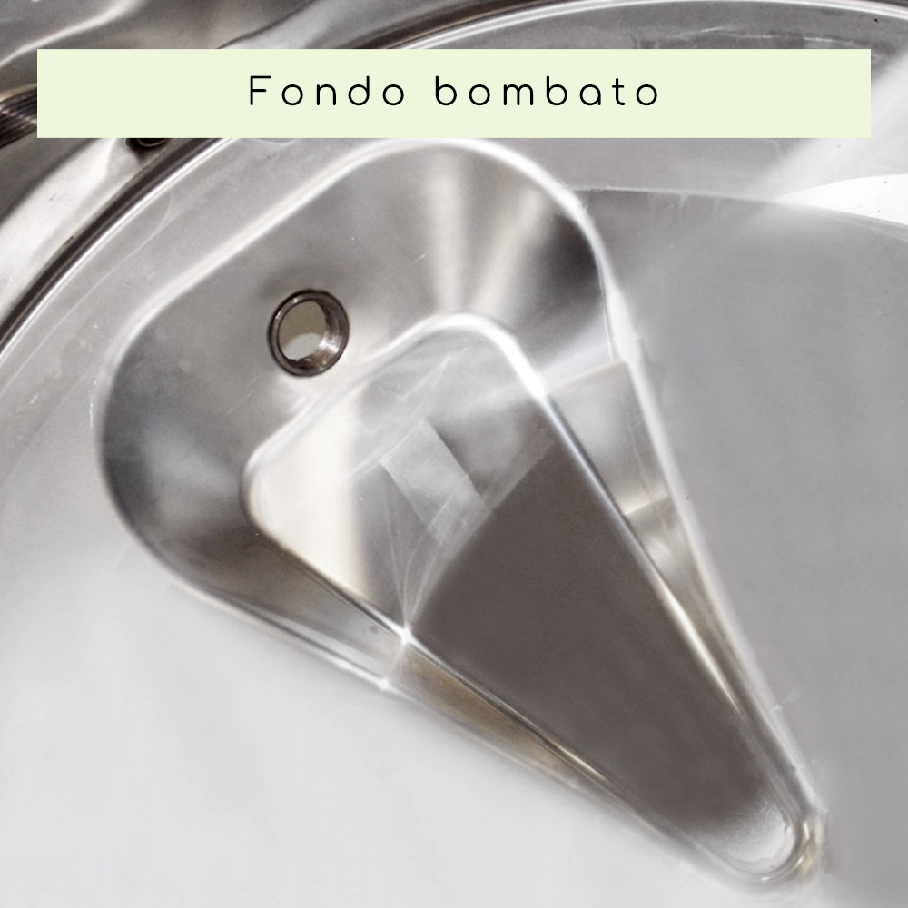 SERBATOIO INOX STOCCAGGIO LT 450B FONDO BOMBATO CON PIEDI