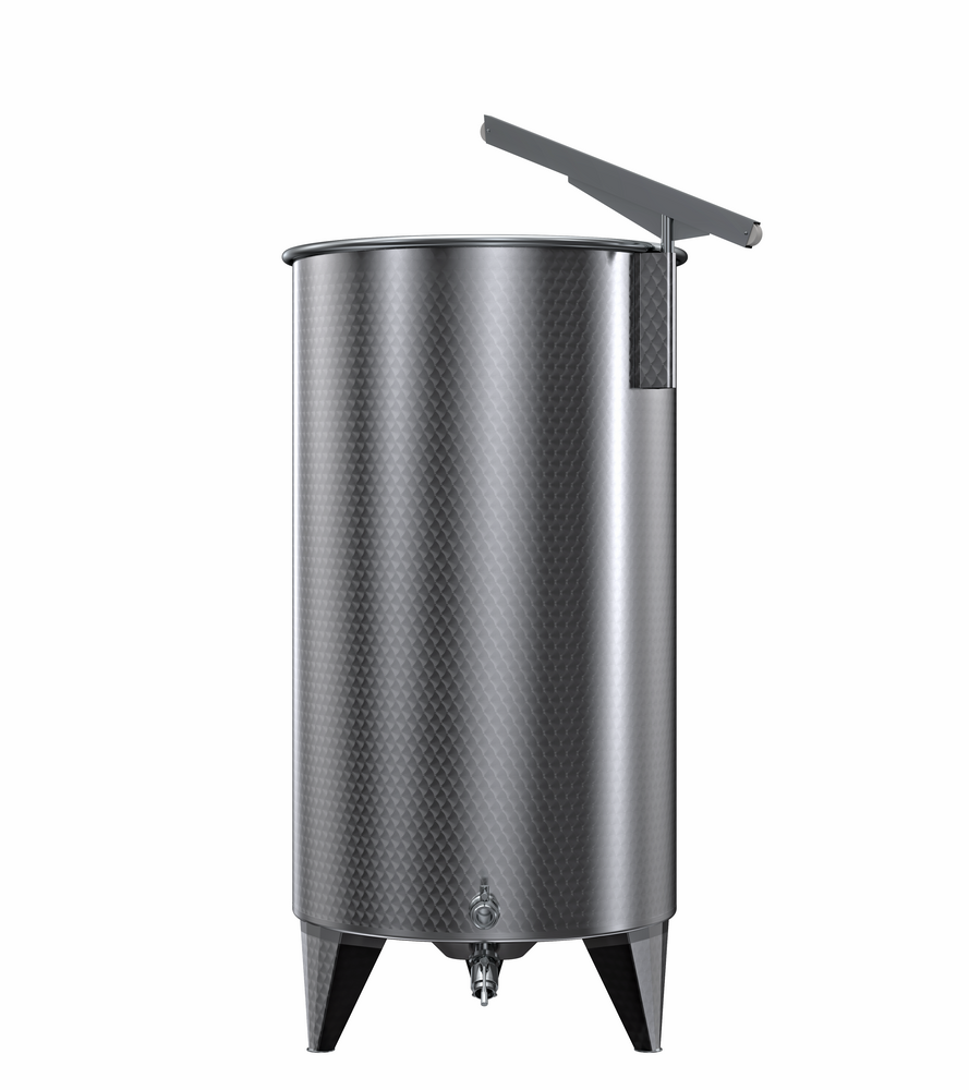 SERBATOIO INOX SEMPREPIENO AD ARIA LT 1600 FONDO BOMBATO CON PIEDI