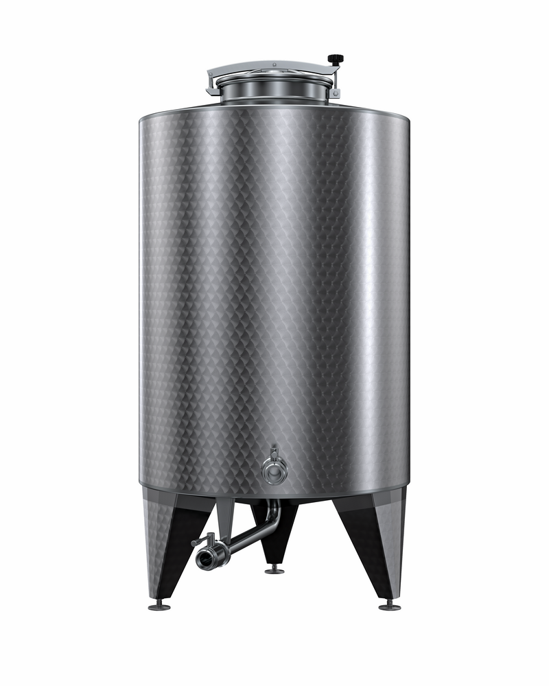 SERBATOIO INOX STOCCAGGIO LT 2300 FONDO CONICO