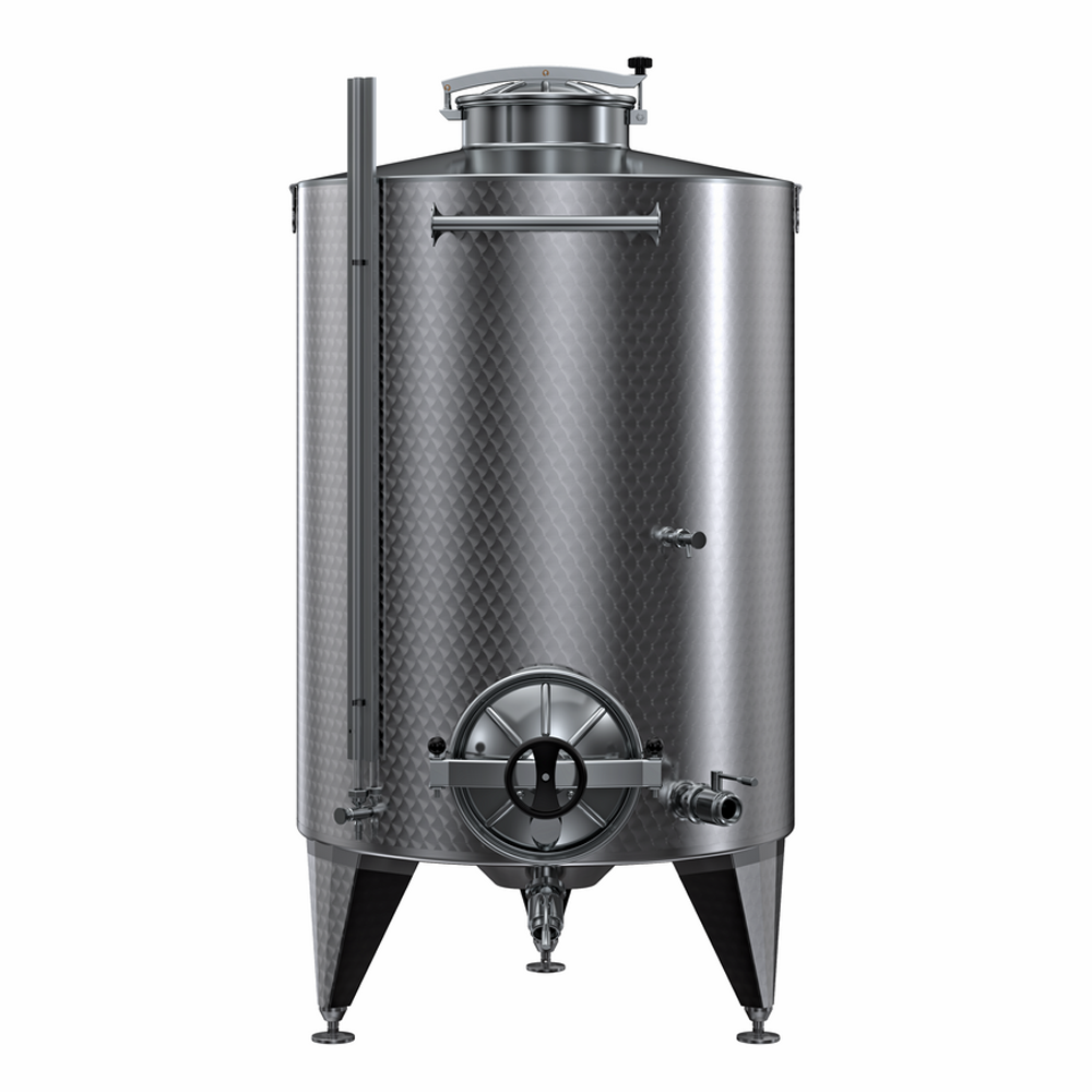 SERBATOIO INOX STOCCAGGIO "OPTIONAL" LT 1700 FONDO BOMBATO CON PIEDI