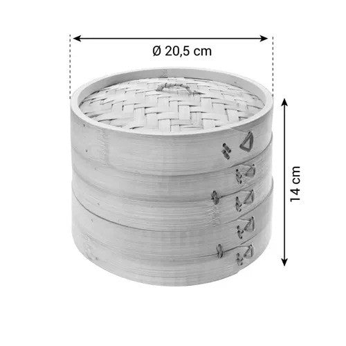 BAMBOO STEAMER DIAM. 20 TWO BASKETS