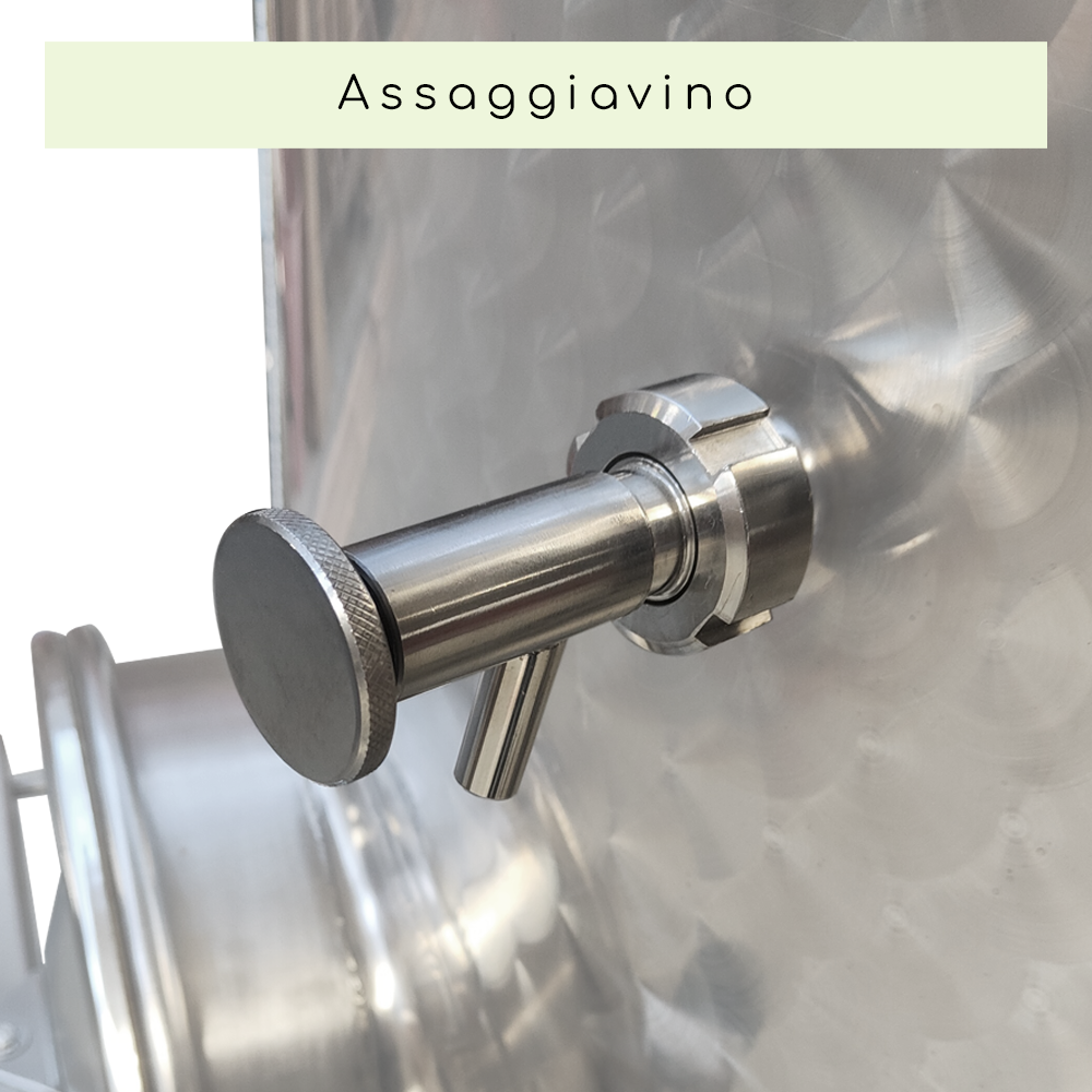 SERBATOIO INOX STOCCAGGIO "OPTIONAL" CON FASCIA LT 1600 FONDO CONICO