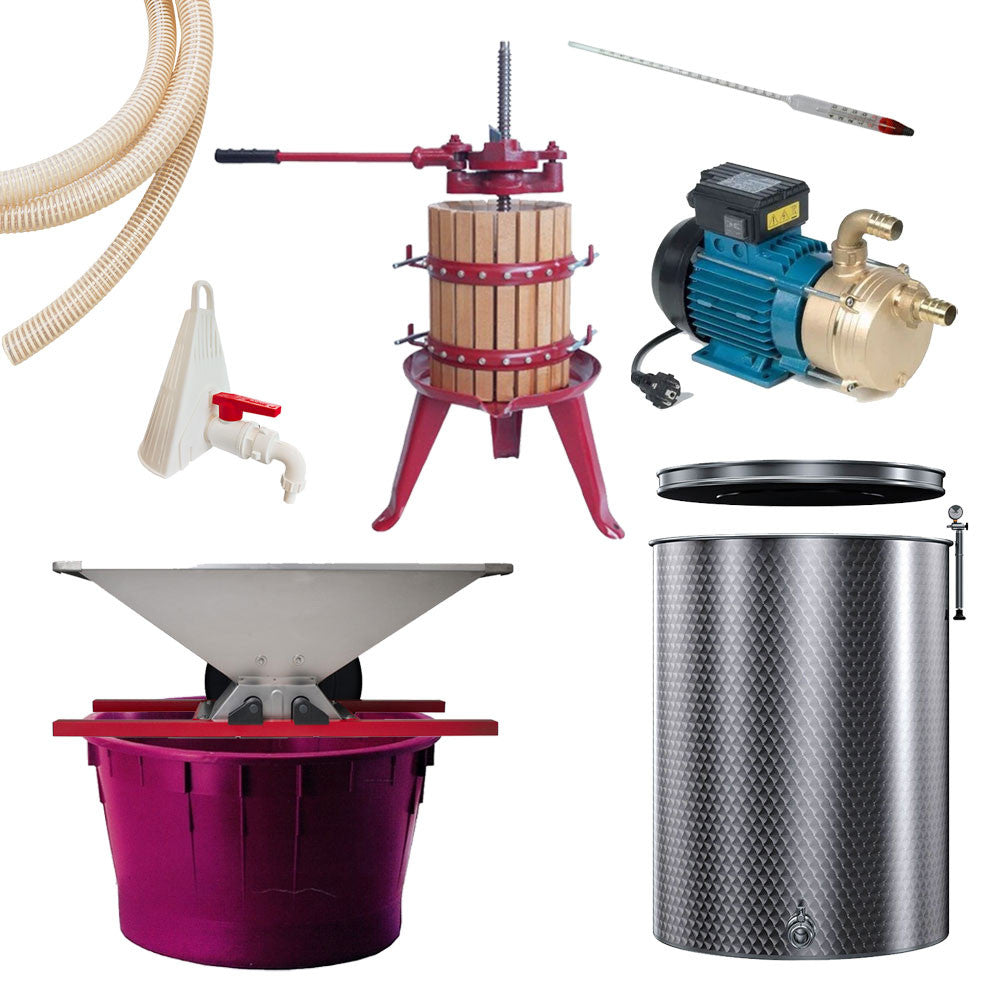 KIT VENDEMMIA INOX "HOBBY" + SPA