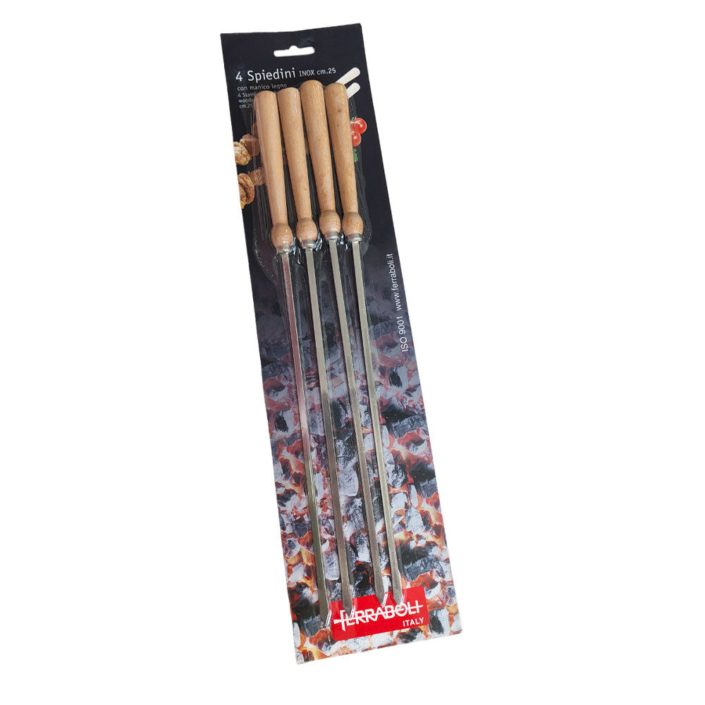 CONF. 4 SPIEDINI MAN. LEGNO CM 25