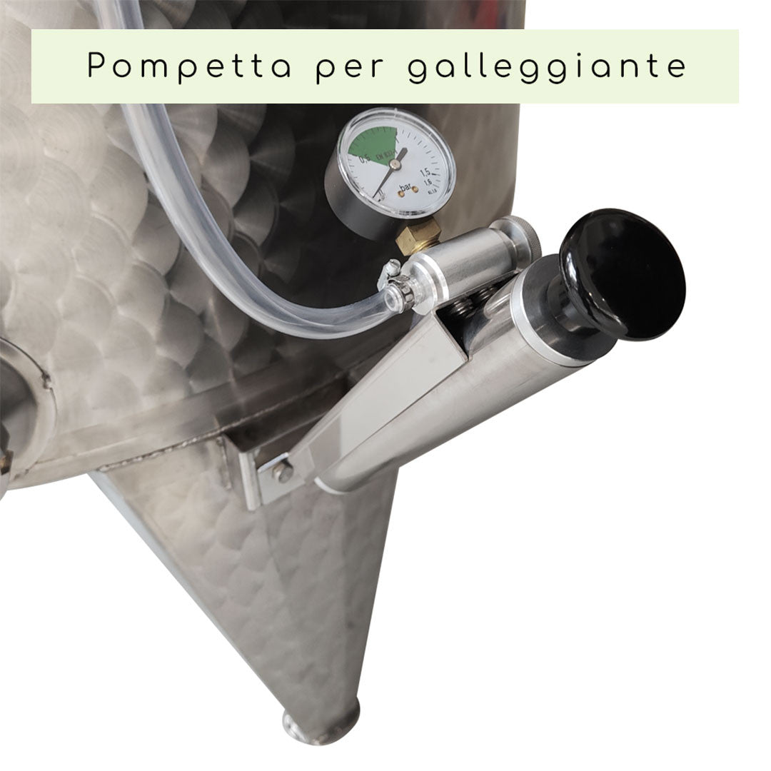SERBATOIO INOX SEMPREPIENO AD ARIA LT 2150 FONDO CONICO