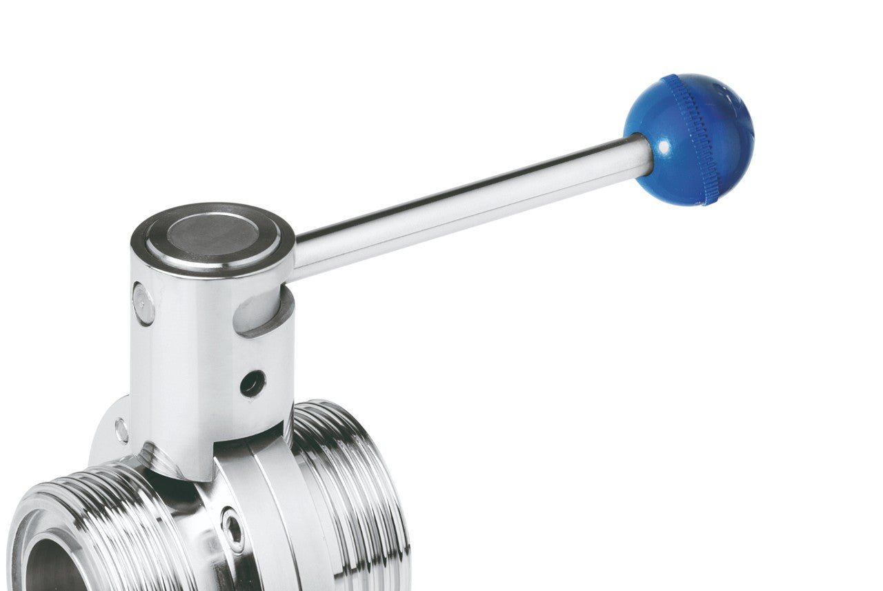 HANDLE WITH PULL RELEASE BLUE BAKELITE KNOB FOR BUTTERFLY VALVE