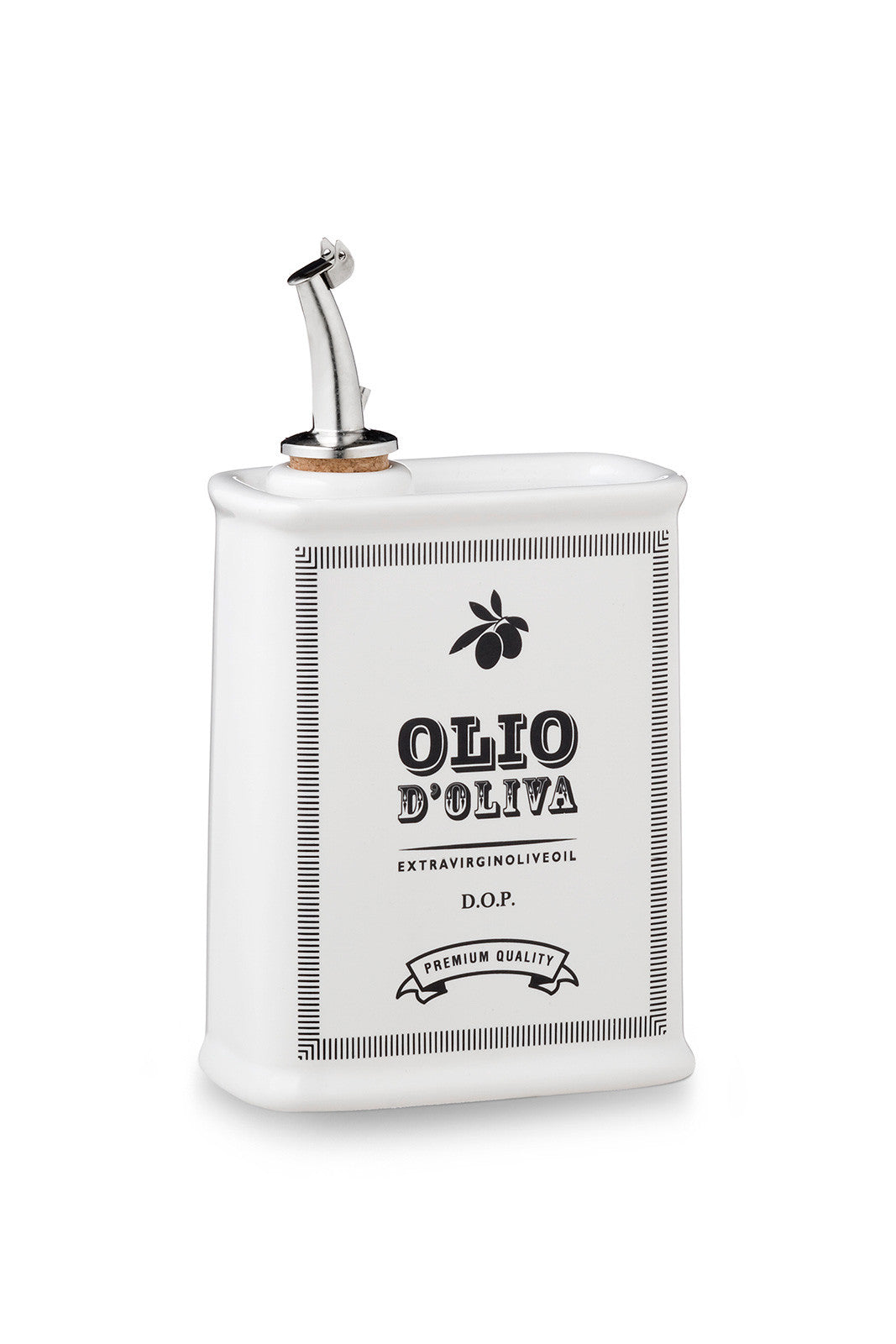 FLACHE ÖLFLASCHE WEISS (9505-BCO)