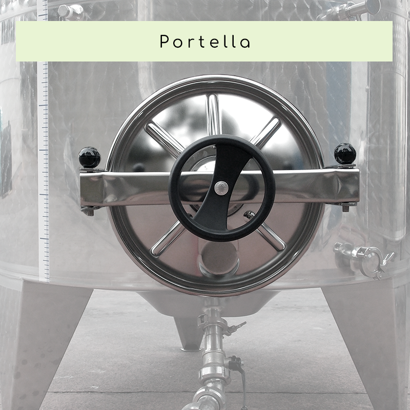 SERBATOIO INOX STOCCAGGIO "OPTIONAL" LT 1700 FONDO BOMBATO CON PIEDI