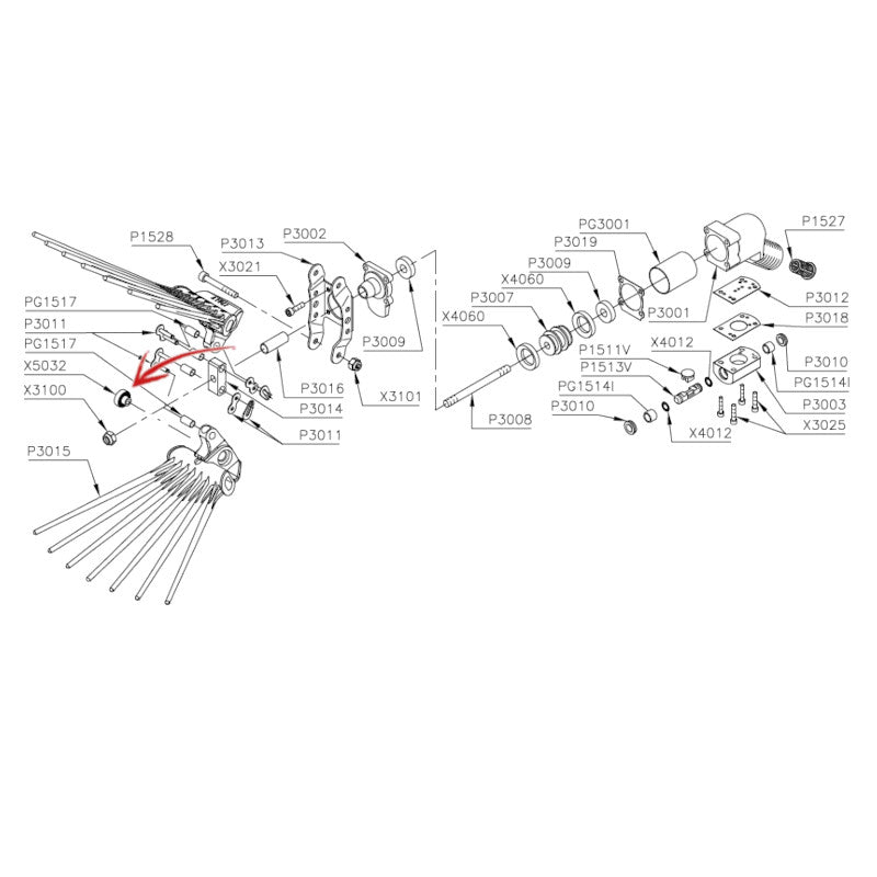 LAGER FÜR RASTEL V8 (X5032)