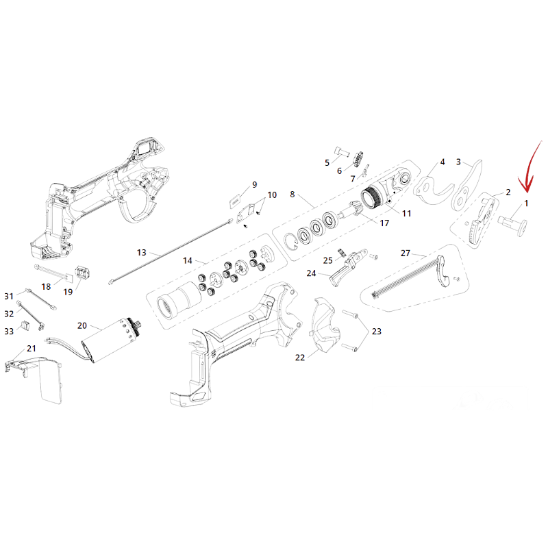 AXE DE LAME DE RECHANGE POUR CISEAUX ZM-22 ZM-27 ZM-34