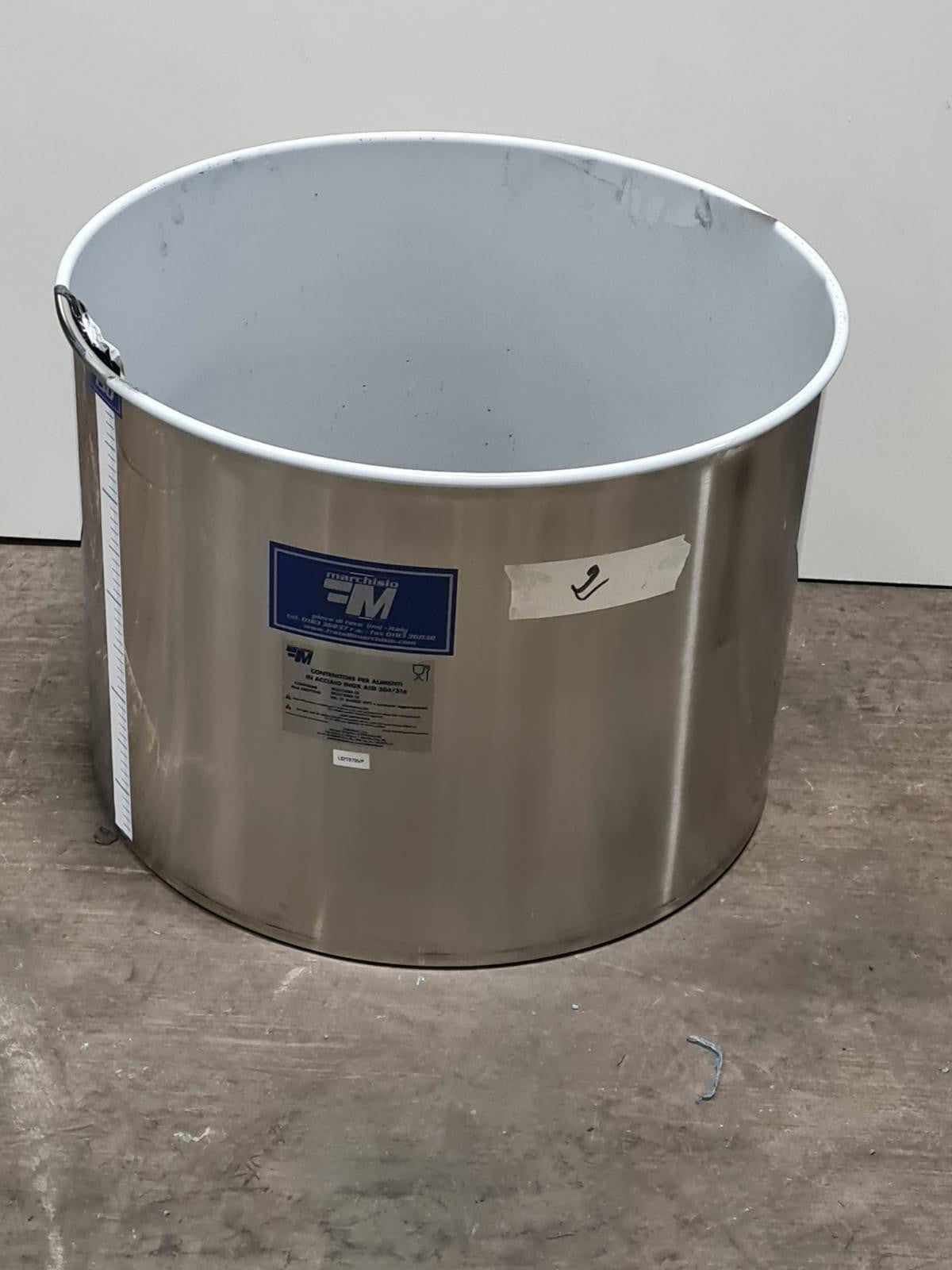 STAINLESS STEEL TANK LT 150 WITH FLAT BOTTOM COVER - OUTLET02 "SPEC"