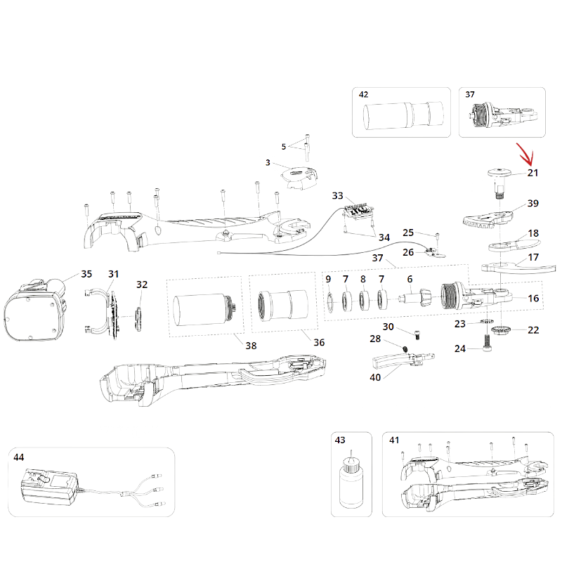 AXE LAME CISEAUX ZM-25/ZE-25 (5315570)