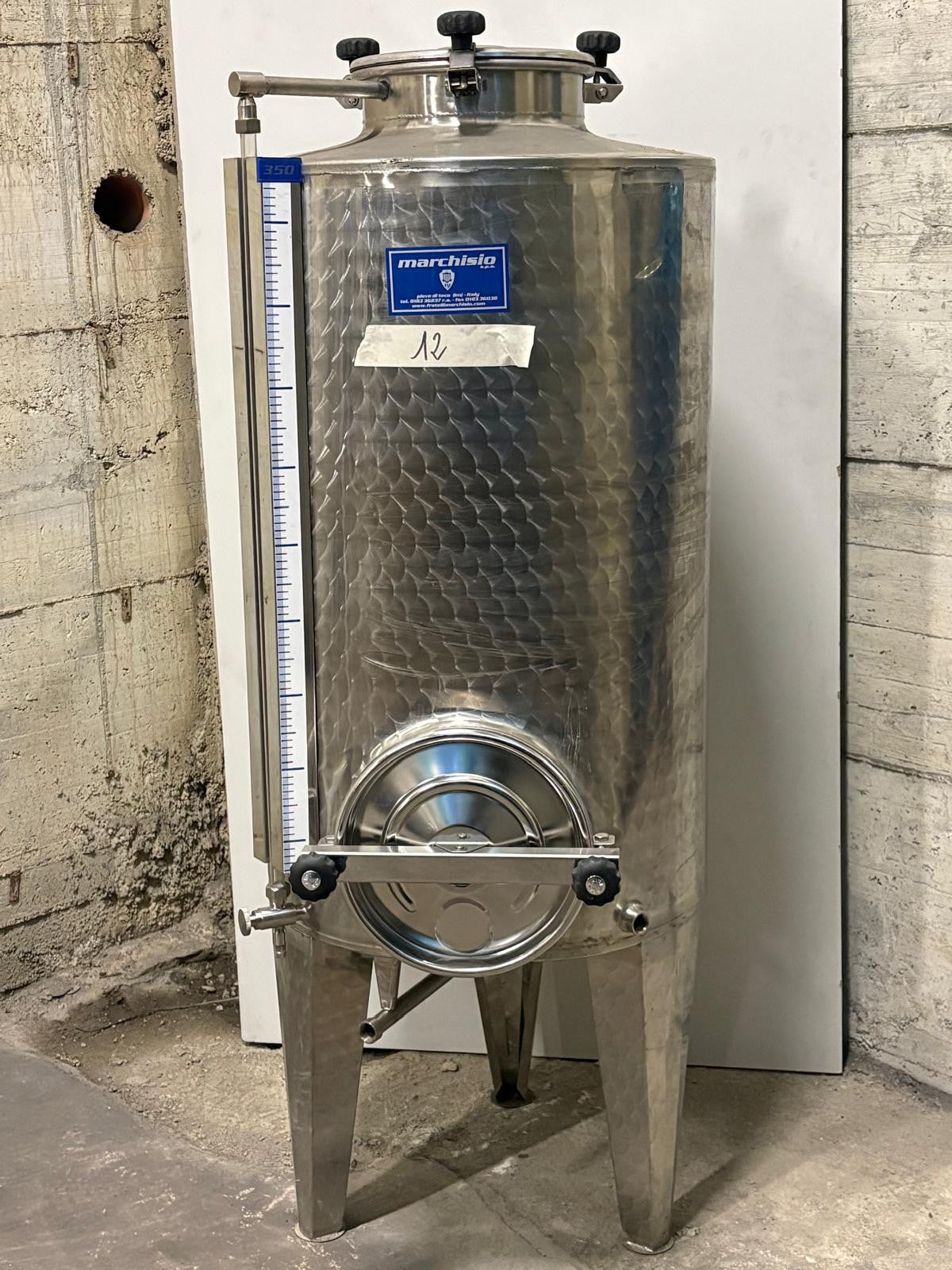 350L STAINLESS STEEL STORAGE TANK WITH CONICAL BOTTOM - OUTLET12