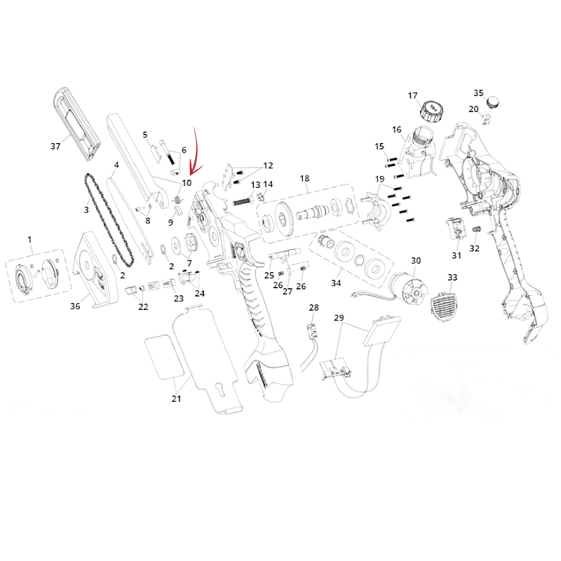 CHAIN PROTECTION KIT FOR ZP-120 PRUNER