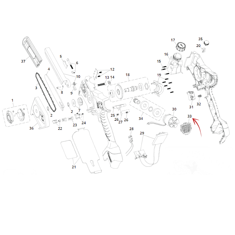VENTILATION GRILLE FOR PRUNER ZP-120