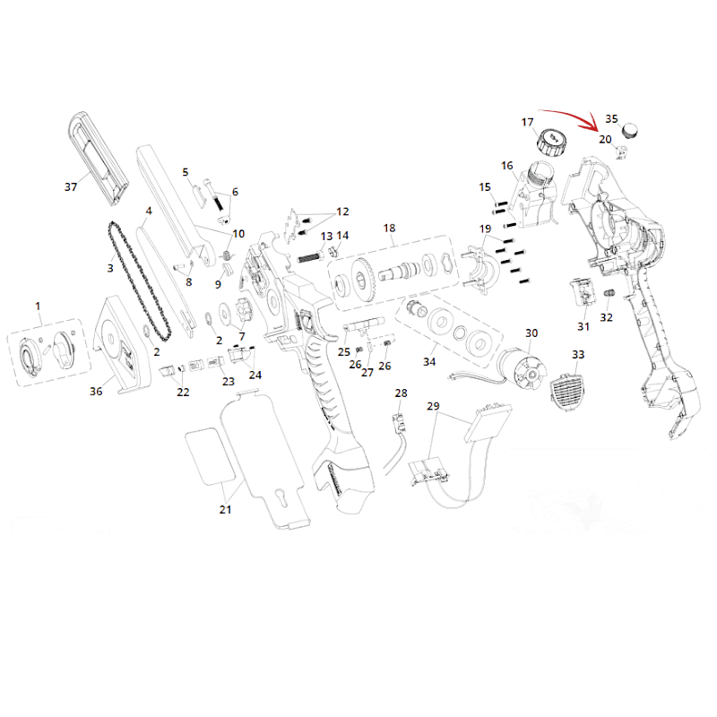 INGRASSATORE CORONA INTERNA POTATORE ZP-120 ZP-190 LA