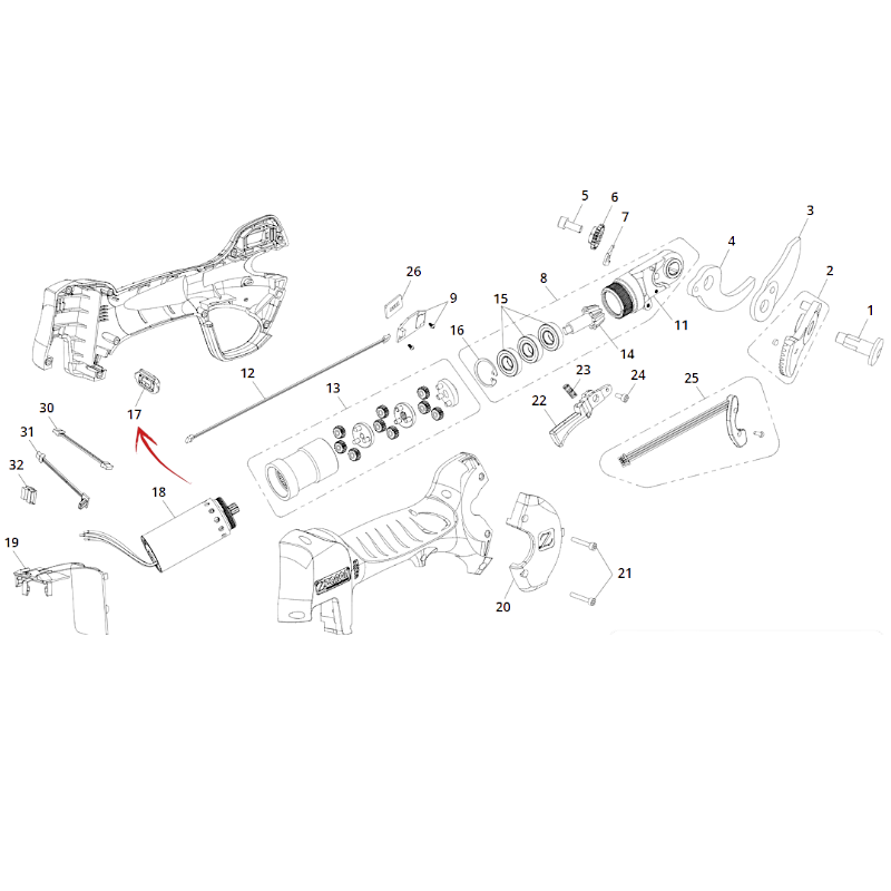 BOUTON D'ALLUMAGE POUR SÉCATEURS ZM-22 ZM-27 ZM-34