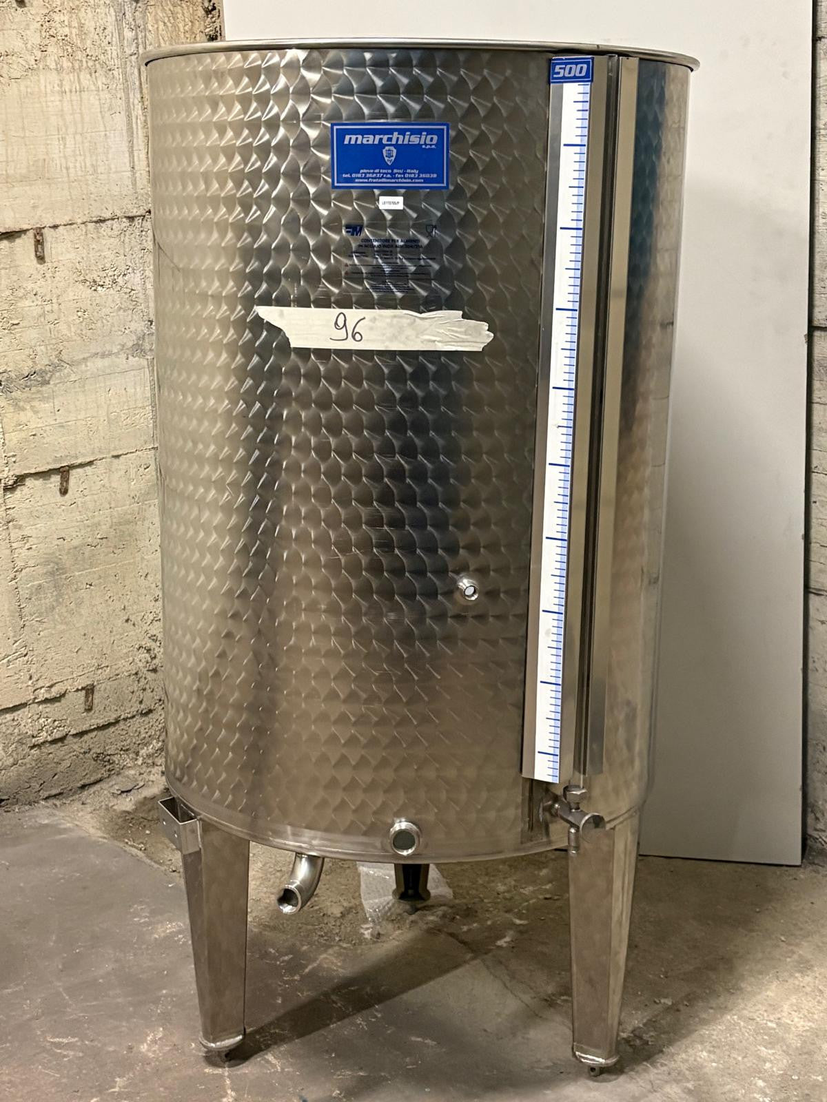 STAINLESS STEEL ALWAYS FULL AIR TANK LT 500 FLAT BOTTOM - OUTLET96