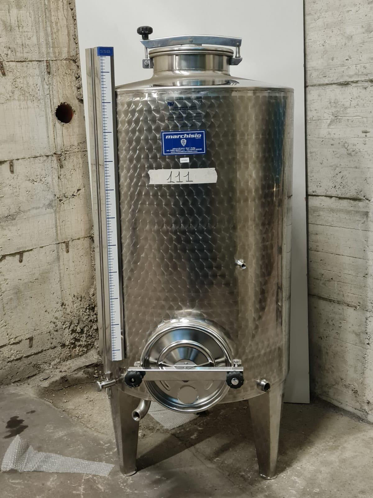 STAINLESS STEEL STORAGE TANK LT 550 FLAT BOTTOM - OUTLET111