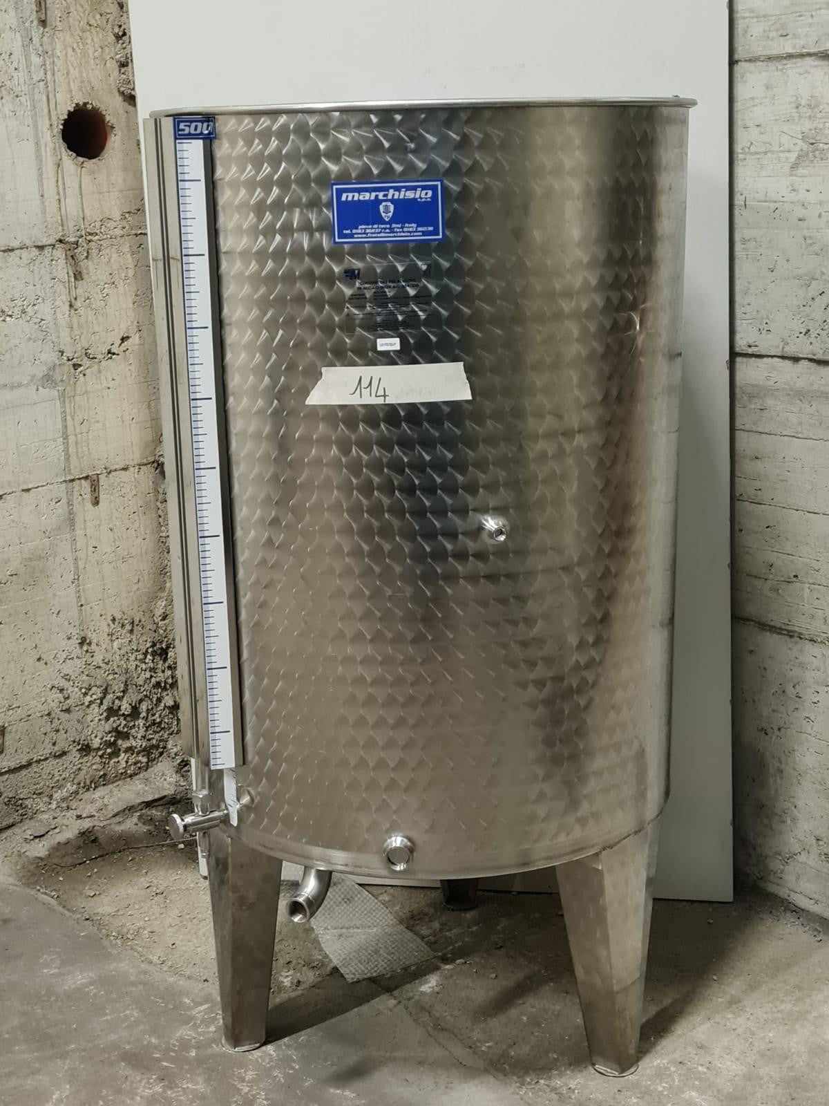STAINLESS STEEL AIR TANK LT 500 FLAT BOTTOM - OUTLET114