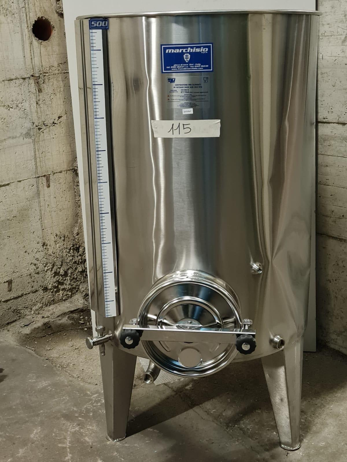 STAINLESS STEEL AIR TANK LT 500 FLAT BOTTOM - OUTLET115