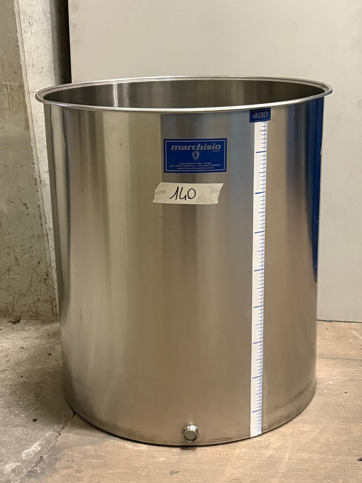 SERBATOIO INOX SEMPREPIENO AD ARIA LT 400B FONDO PIANO - OUTLET140