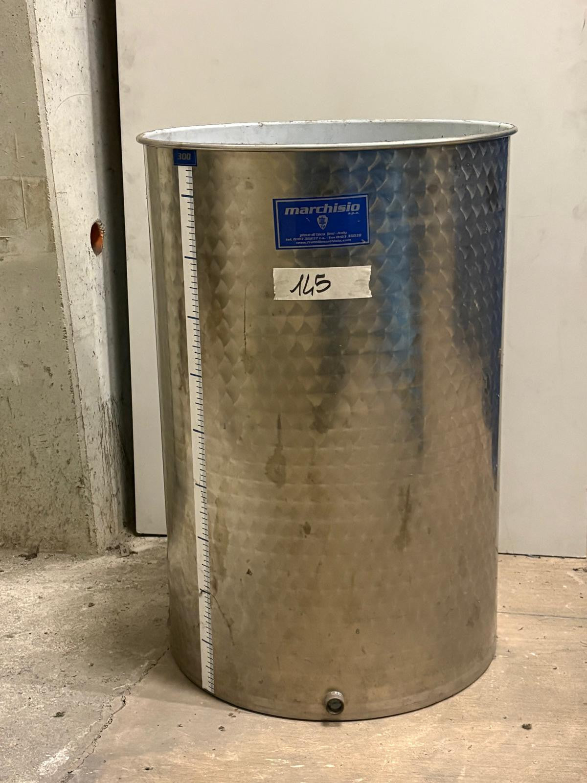 SERBATOIO INOX SEMPREPIENO AD ARIA LT 300 FONDO PIANO - OUTLET145